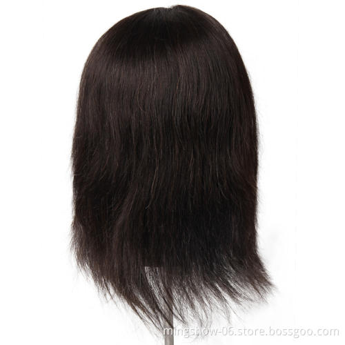 Hairdresser male mannequin head with human hair for sale